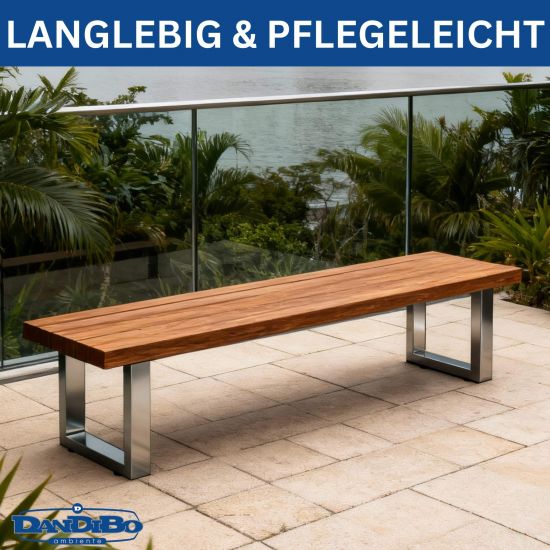 DanDiBo 2x Bankgestell Edelstahl 43 x 40 cm Bank Füße Bankbeine 96674 Bankkufen Couchtisch Tisch Beine Tischgestell