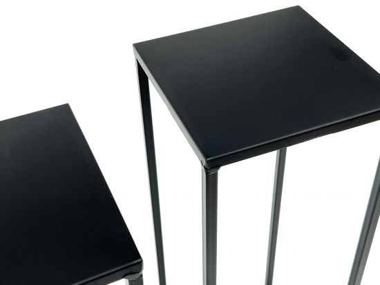 2x DanDiBo Flower Stool Metal Black 50 cm Flower Stand 96315 S Side Table Flower Column Modern Plant Stand Plant Stool