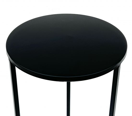 2x DanDiBo Flower Stool Metal Black Round 60 cm Flower Stand Side Table 96316 Flower Column Modern Plant Stand Plant Stool