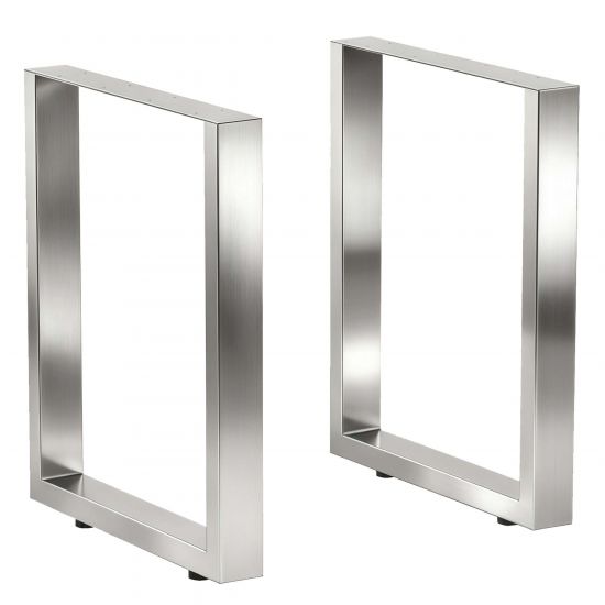 DanDiBo 2x Stainless Steel Table Legs 72 x 60 cm Table Frame Height-Adjustable 96673 Table Legs Furniture Legs Table Runners Dining Table Legs