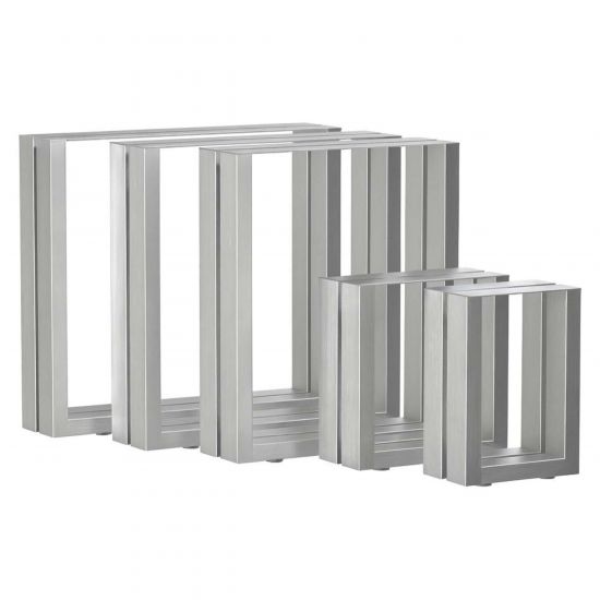 DanDiBo 2x Stainless Steel Table Legs 72 x 60 cm Table Frame Height-Adjustable 96673 Table Legs Furniture Legs Table Runners Dining Table Legs