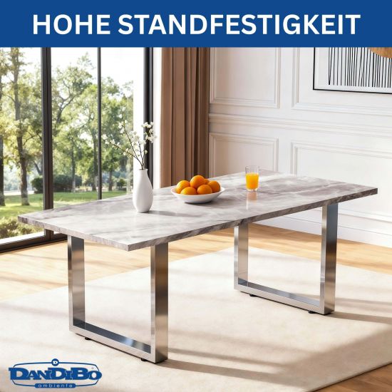 DanDiBo 2x Stainless Steel Table Legs 72 x 60 cm Table Frame Height-Adjustable 96673 Table Legs Furniture Legs Table Runners Dining Table Legs