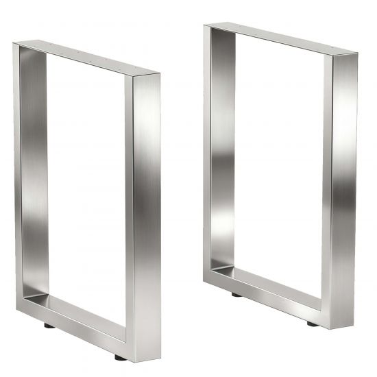 DanDiBo 2x Stainless Steel Table Legs 72 x 70 cm Table Frame Height-Adjustable 96672 Table Legs Furniture Legs Table Runners Dining Table Legs