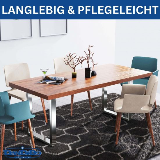 DanDiBo 2x Stainless Steel Table Legs 72 x 70 cm Table Frame Height-Adjustable 96672 Table Legs Furniture Legs Table Runners Dining Table Legs
