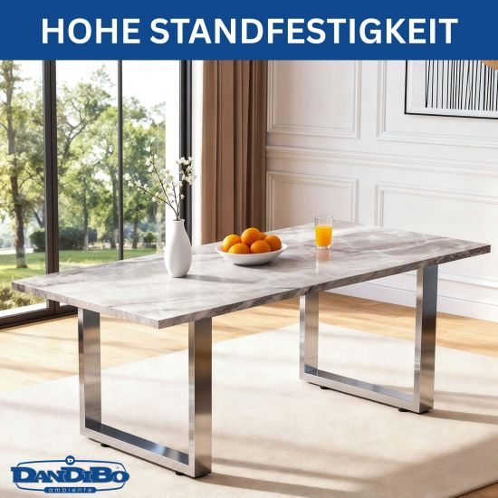 DanDiBo 2x Stainless Steel Table Legs 72 x 70 cm Table Frame Height-Adjustable 96672 Table Legs Furniture Legs Table Runners Dining Table Legs