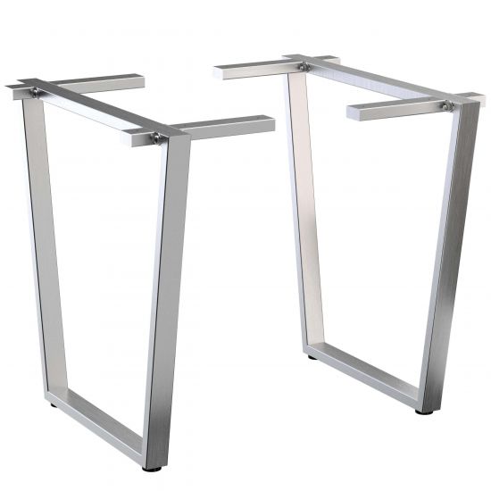 DanDiBo 2x Tischbeine Edelstahl 72 x 72 cm Tischgestell Höhenverstellbar 96679 Tischfüße Möbelfüße Tischkufen Esstisch Beine