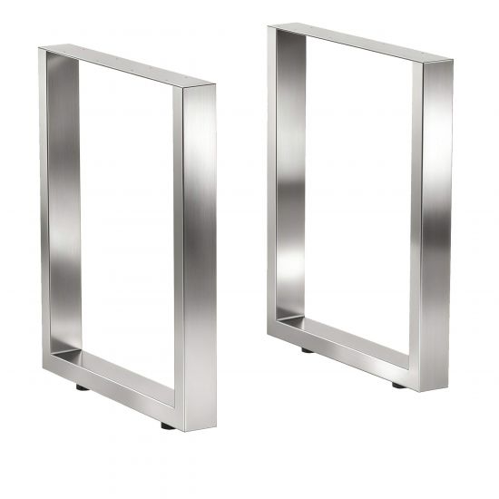 DanDiBo 2x Stainless Steel Table Legs 72 x 80 cm Table Frame Height-Adjustable 96671 Table Legs Furniture Legs Table Runners Dining Table Legs
