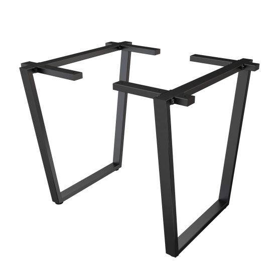 DanDiBo 2x Tischbeine Metall Schwarz 72 x 72 cm Tischgestell Höhenverstellbar 96668 Tischfüße Möbelfüße Tischkufen Esstisch Beine