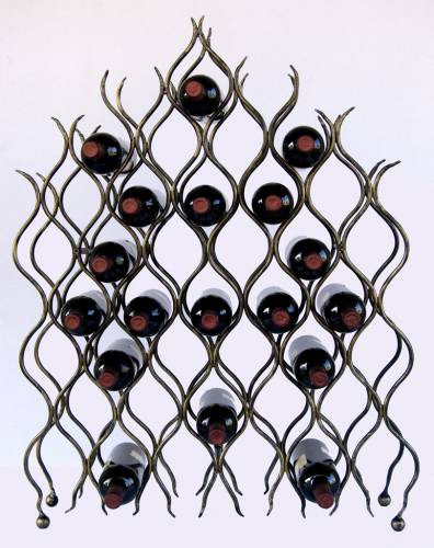 Wine rack "Grand Feu" made from metal for 40 bottels Bottle holder 95cm