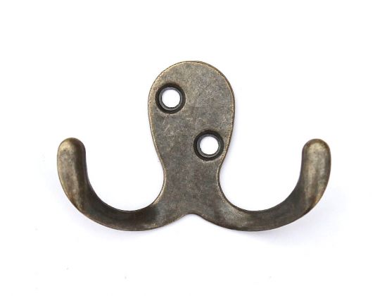 6x Wandhaken Kleiderhaken 4,2 cm aus Metall Messing Haken Garderobenhaken