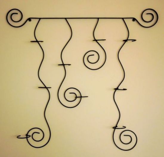 Wandteelichthalter Lysa Schwarz Wandkerzenhalter Metall 74cm Teelichthalter