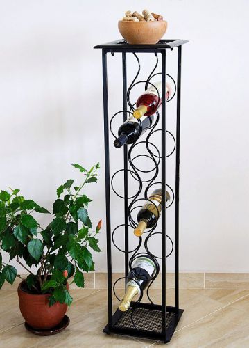 Wine rack Flower column "OKTAVE" 100cm Bottle stand Metal Shelf Bottle holder