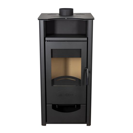 EEK A ABC Quadro Black wood-burning stove 9.5 kW with multiple occupancy Fireplace Stove Wood-burning stove Wood workshop stove Heating stove
