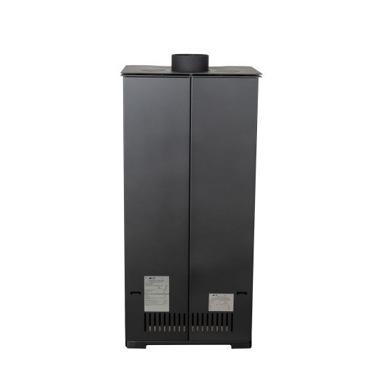 EEK A ABC Quadro Black wood-burning stove 9.5 kW with multiple occupancy Fireplace Stove Wood-burning stove Wood workshop stove Heating stove