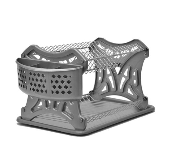 DanDiBo draining rack crockery 2 tiers draining rack 72424 draining basket draining rack draining tray dish drainer with trivet and cutlery basket