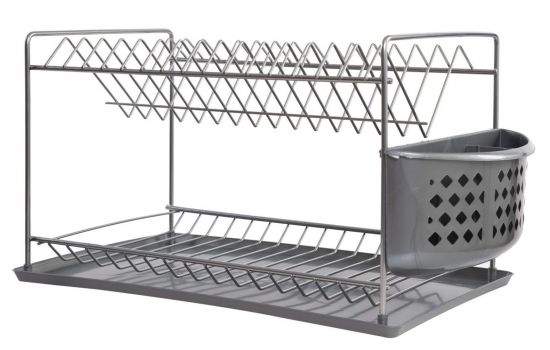 DanDiBo draining rack crockery 2 tiers draining rack 93870 draining basket draining rack draining tray dish drainer with coaster and cutlery basket