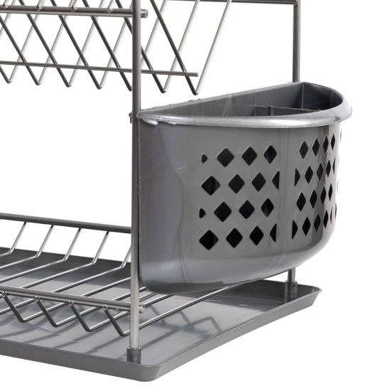 DanDiBo draining rack crockery 2 tiers draining rack 93870 draining basket draining rack draining tray dish drainer with coaster and cutlery basket