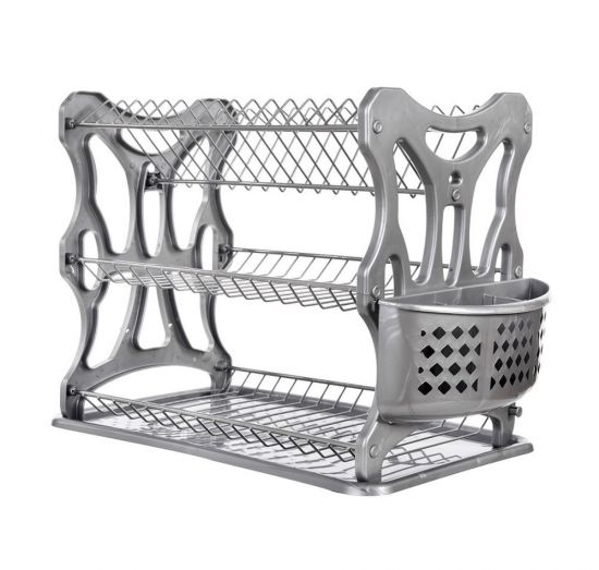 DanDiBo draining rack crockery 3 tiers draining rack 72434 draining basket draining rack draining tray dish drainer with trivet and cutlery basket