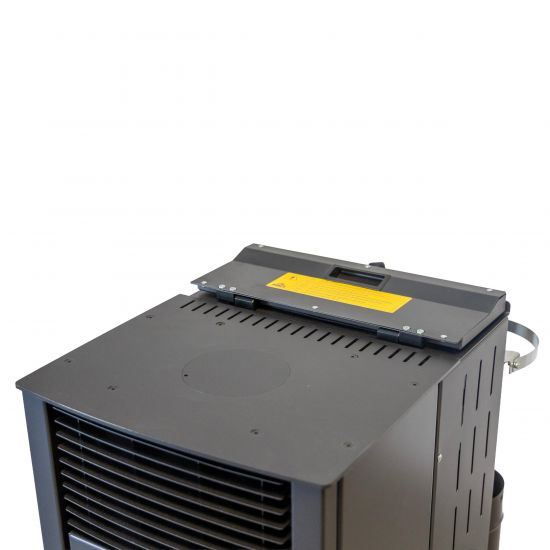 Babas Eco Hybridofen Pellets und Holz Kombiofen Kaminofen 8 kW Pelletofen ohne Strom Schwarz Holzofen Holz Ofen Kamin