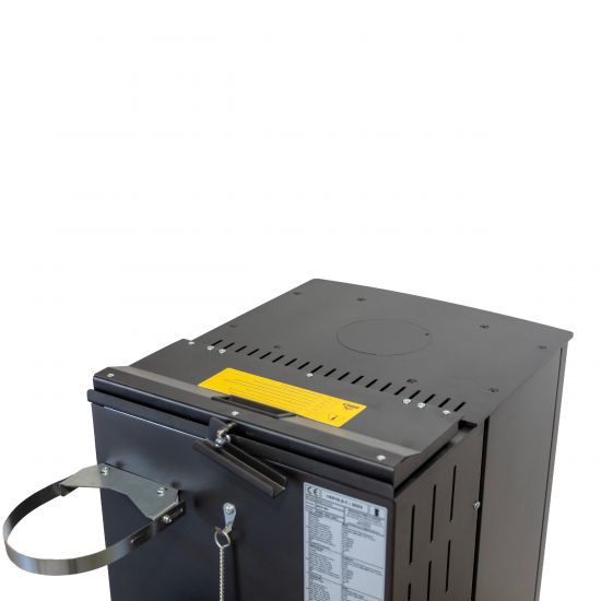 Babas Eco Hybridofen Pellets und Holz Kombiofen Kaminofen 8 kW Pelletofen ohne Strom Schwarz Holzofen Holz Ofen Kamin