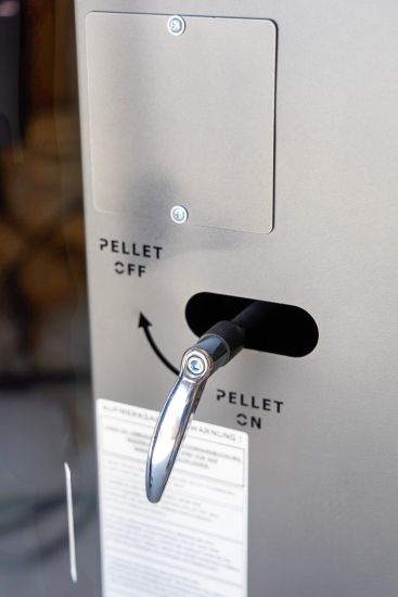 Babas Eco Hybridofen Pellets und Holz Kombiofen Kaminofen 8 kW Pelletofen ohne Strom Schwarz Holzofen Holz Ofen Kamin