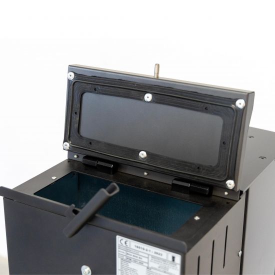 Babas Eco Mini Hybridofen Pellets und Holz Kombiofen Kaminofen 8 kW Pelletofen ohne Strom Schwarz Holzofen Holz Ofen Kamin