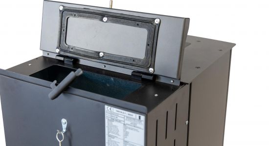 Babas Gold Hybridofen Pellets und Holz Kombiofen Kaminofen mit Backfach 12 kW Schwarz Holzofen Holz Ofen Kamin
