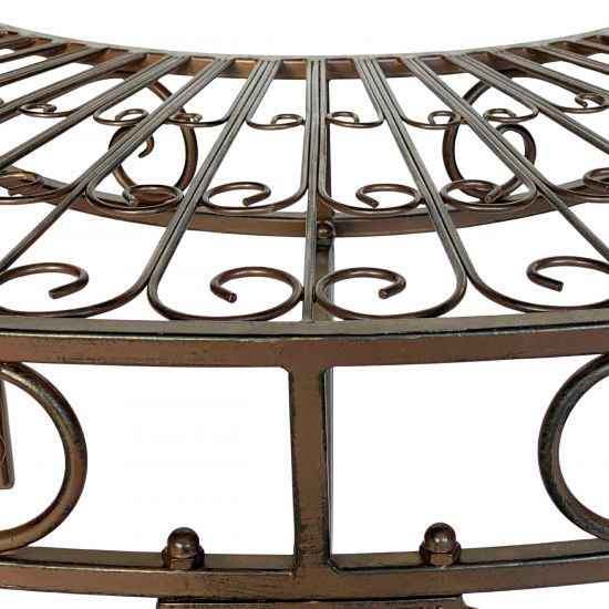 DanDiBo Baumbank Rund Metall Braun Wetterfest Ø 135 cm Baumbank 96188 Gartenbank Parkbank Sitzbank