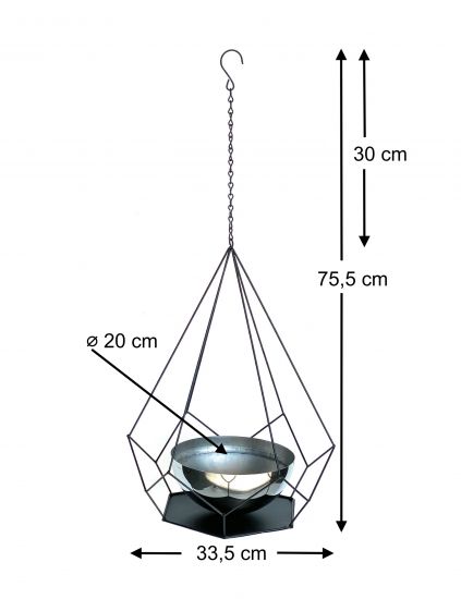 DanDiBo hanging basket indoor metal wall hanging plants 76 cm 96095 L with pot 6 corners plant hanger flower hanger pot hanger flowers flower pot hanger hanging pot