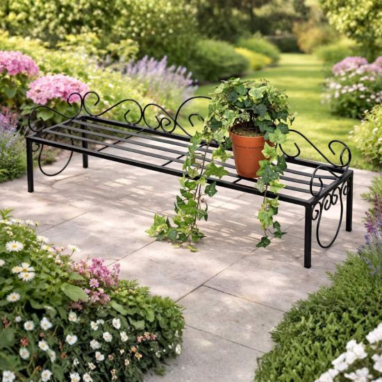 DanDiBo Blumenbank Outdoor/ Indoor Kräuterregal Balkon 75cm Mi Wetterfest Blumenregal Blumenständer Blumentreppe Pflanzentreppe Pflanzenständer