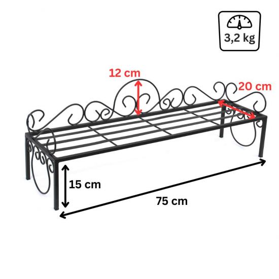 Preview: DanDiBo Blumenbank Outdoor/ Indoor Kräuterregal Balkon 75cm Mi Wetterfest Blumenregal Blumenständer Blumentreppe Pflanzentreppe Pflanzenständer