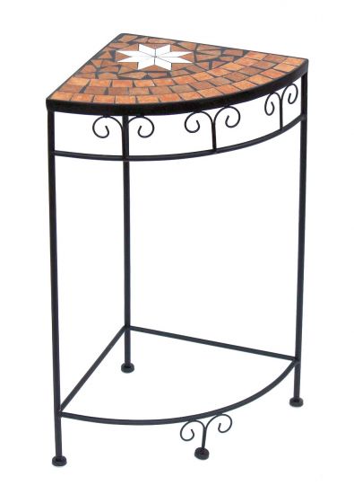 Blumenhocker Merano Mosaik 12013 Blumenständer 62cm Hocker Eckregal Tisch Blumensäule