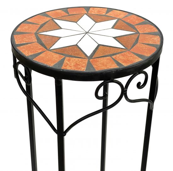 Blumenhocker Merano Mosaik 3er Set 12011 Blumenständer 46 ,54, 62cm Hocker Rund