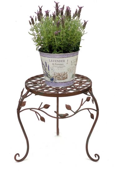DanDiBo Flower Stool Metal Brown 35 cm Flower Stand 93992 L Flower Column Antique Plant Stand Plant Stool