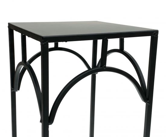 DanDiBo Flower Stool Metal Black Angular 60 cm Flower Stand 96132 M Side Table Flower Column Modern Plant Stand Plant Stool