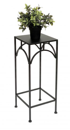 DanDiBo Flower Stool Metal Black Angular 60 cm Flower Stand 96132 M Side Table Flower Column Modern Plant Stand Plant Stool