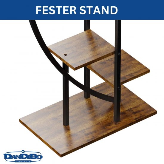 DanDiBo Plant Stand Indoor 160 cm High Metal Black Half Round 96645 Large Flower Shelf Round Plant Stand Modern Design