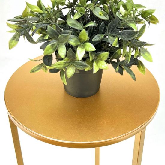 Preview: DanDiBo Blumenständer Metall Gold Rund 96510 3er Set Pflanzenständer Blumenhocker Beistelltisch Blumensäule Modern Pflanzenhocker