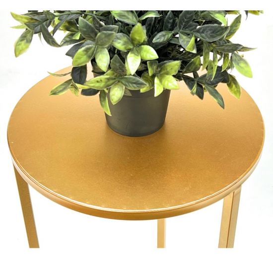 Preview: DanDiBo Metal Plant Stand Gold Round 96510L 70 cm Plant Holder Flower Stool Side Table Flower Pedestal Modern Plant Stool