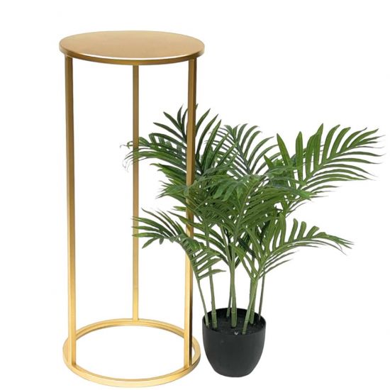 DanDiBo Blumenständer Metall Gold Rund 96510L 70 cm Set Pflanzenständer Blumenhocker Beistelltisch Blumensäule Modern Pflanzenhocker