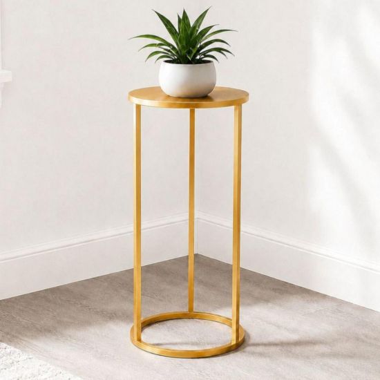 DanDiBo Metal Plant Stand Gold Round 96510M 60 cm Set Plant Holder Flower Stool Side Table Flower Pedestal Modern Plant Stool