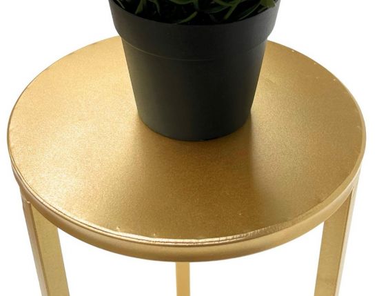 Preview: DanDiBo Metal Plant Stand Gold Round 96510 S 50 cm Set Plant Holder Flower Stool Side Table Flower Column Modern Plant Stand