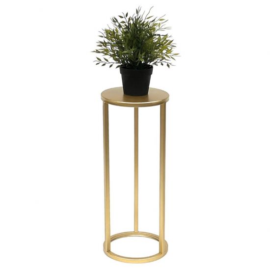 DanDiBo Metal Plant Stand Gold Round 96510 S 50 cm Set Plant Holder Flower Stool Side Table Flower Column Modern Plant Stand