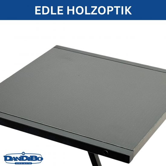 DanDiBo Blumenständer Metall Schwarz Eckig 80 cm Z-Form 96641 Pflanzenständer Blumenhocker Beistelltisch Design Modern