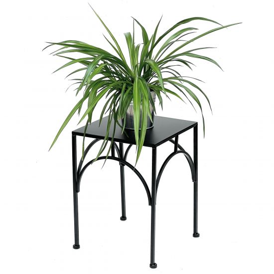 DanDiBo Blumenständer Metall Schwarz Eckig 96449 L 38 cm Pflanzenständer Blumenhocker Beistelltisch Blumensäule Modern Pflanzenhocker
