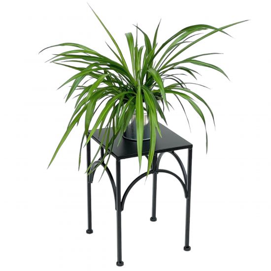 DanDiBo Blumenständer Metall Schwarz Eckig 96449 M 33 cm Pflanzenständer Blumenhocker Beistelltisch Blumensäule Modern Pflanzenhocker