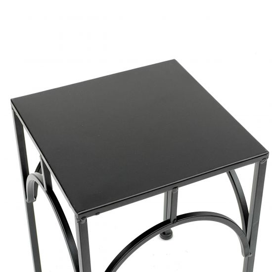 Preview: DanDiBo Metal Plant Stand Black Square 96449 M 33 cm Flower Pot Stand Plant Stool Side Table Flower Column Modern Plant Holder