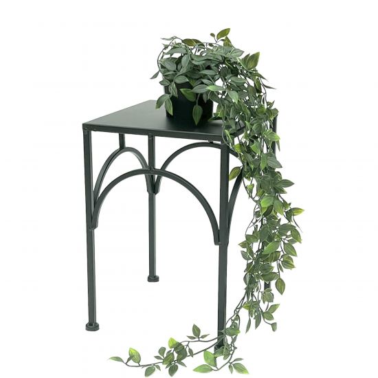 DanDiBo Blumenständer Metall Schwarz Eckig 96449 M 33 cm Pflanzenständer Blumenhocker Beistelltisch Blumensäule Modern Pflanzenhocker