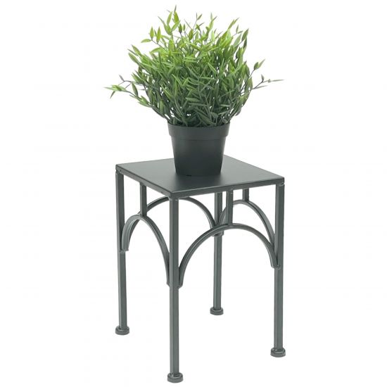 DanDiBo Blumenständer Metall Schwarz Eckig 96449 S 28 cm Pflanzenständer Blumenhocker Beistelltisch Blumensäule Modern Pflanzenhocker
