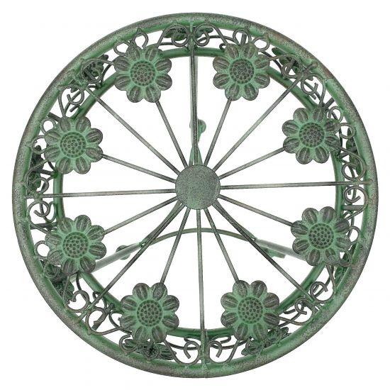 DanDiBo Metal Flower Stand Black / Green Round 96008 Plant Stand 75 cm Flower Stool Side Table Plant Pedestal Plant Stool